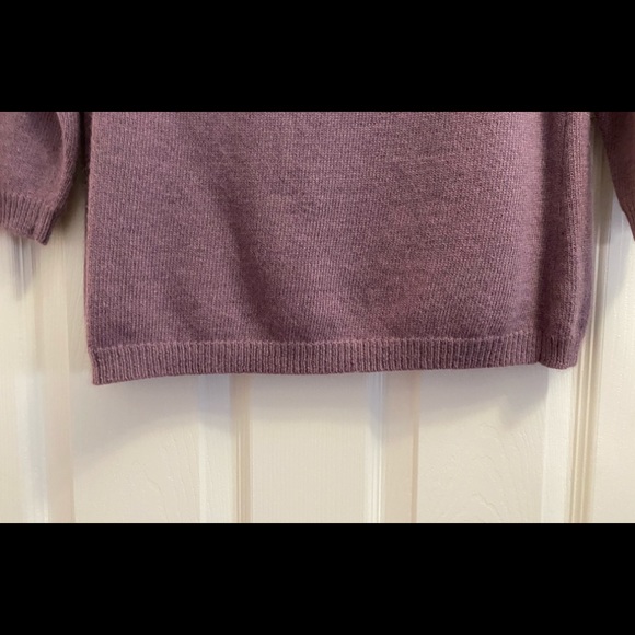 NWT AXCESS A Liz Claiborne Angora Rabbit/Lamb Wool Blend Purple Sweater Sz L - Picture 6 of 10